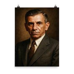 Meyer Lansky portrait poster on a plain backdrop in size 8"x10".