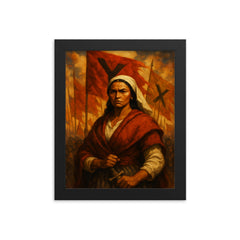 Micaela Bastidas before uprising banners framed print on a plain backdrop in size 8"x10".