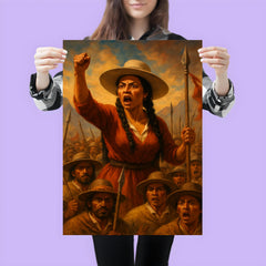 Micaela Bastidas rallying Andean rebels poster 3