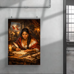 Micaela Bastidas writing revolutionary orders poster 4