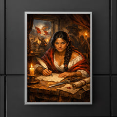 Micaela Bastidas writing revolutionary orders poster 5