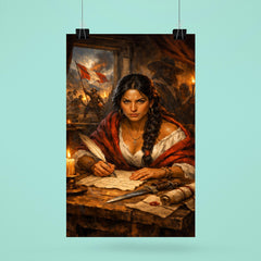 Micaela Bastidas writing revolutionary orders poster 6