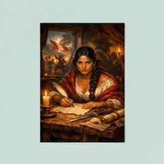 Micaela Bastidas writing revolutionary orders poster 8