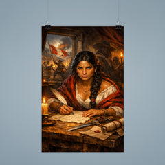 Micaela Bastidas writing revolutionary orders poster 9