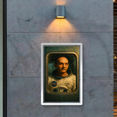 Michael Collins Apollo quarantine window portrait poster 2