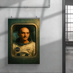 Michael Collins Apollo quarantine window portrait poster 4