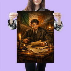 Michael Collins in Dublin safehouse candlelight poster 3