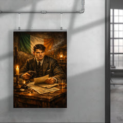 Michael Collins in Dublin safehouse candlelight poster 4