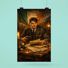 Michael Collins in Dublin safehouse candlelight poster 6