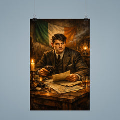 Michael Collins in Dublin safehouse candlelight poster 9