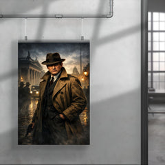 Michael Collins in trench coat Dublin shadows poster 4