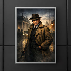 Michael Collins in trench coat Dublin shadows poster 5