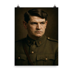 Michael Collins Irish leader portrait poster on a plain backdrop in size 8"x10".
