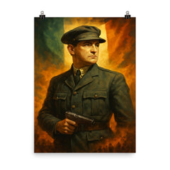 Michael Collins poster on a plain backdrop in size 8"x10".