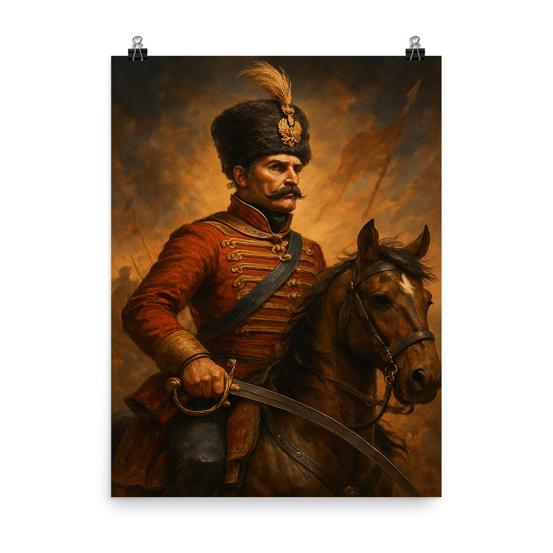 Michael Kovats de Fabriczy poster on a plain backdrop in size 8