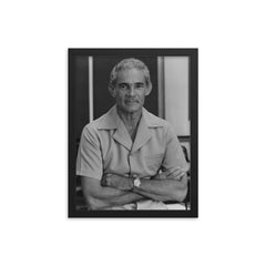 Michael Manley framed print on a plain backdrop in size 12"x16".