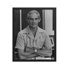 Michael Manley framed print on a plain backdrop in size 16"x20".