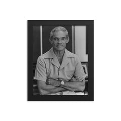 Michael Manley framed print on a plain backdrop in size 8"x10".
