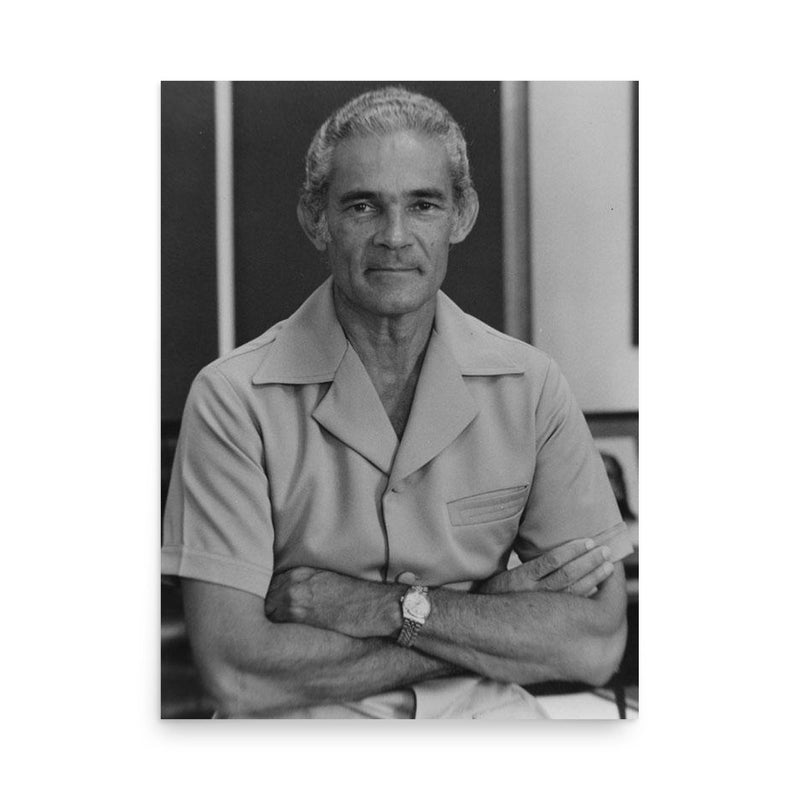 Michael Manley poster on a plain backdrop in size 18