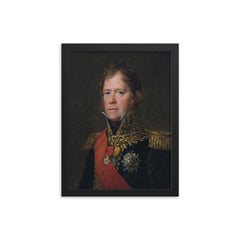 Michel Ney framed print on a plain backdrop in size 12"x16".