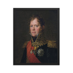 Michel Ney framed print on a plain backdrop in size 16"x20".