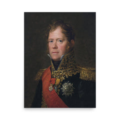 Michel Ney poster on a plain backdrop in size 18"x24".