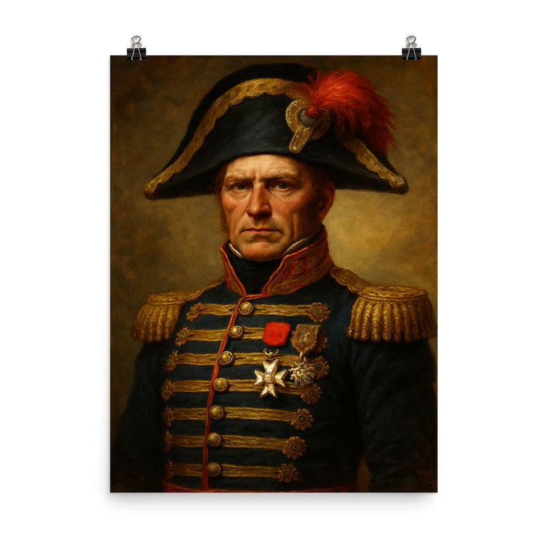 Michel Ney poster on a plain backdrop in size 8