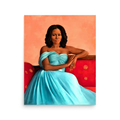 Michelle Obama poster on a plain backdrop in size 16"x20".