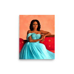 Michelle Obama poster on a plain backdrop in size 8"x10".