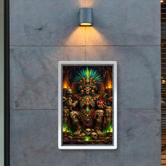 Mictlantecuhtli in jewel toned underworld throne poster 2