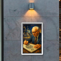 Mieczysław Bekker sketching lunar rover wheels poster 2
