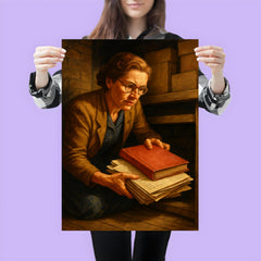Miep Gies hiding Anne Frank papers poster 3