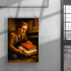 Miep Gies hiding Anne Frank papers poster 4