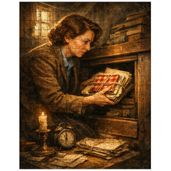 Miep Gies hiding Anne Frank's papers jigsaw puzzle