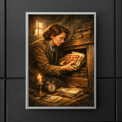 Miep Gies hiding Anne Frank's papers poster 5