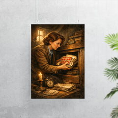 Miep Gies hiding Anne Frank's papers poster 7
