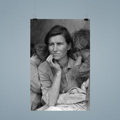 Migrant Mother by Dorothea Lange poster mockup 9