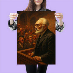 Miguel de Unamuno confronting the shouting hall poster 3