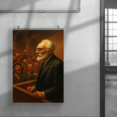 Miguel de Unamuno confronting the shouting hall poster 4