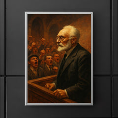 Miguel de Unamuno confronting the shouting hall poster 5