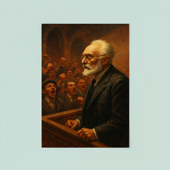 Miguel de Unamuno confronting the shouting hall poster 8