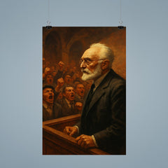 Miguel de Unamuno confronting the shouting hall poster 9