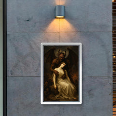 Mihály Zichy demon haunted romantic tableau poster 2