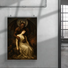 Mihály Zichy demon haunted romantic tableau poster 4