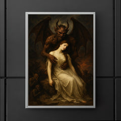 Mihály Zichy demon haunted romantic tableau poster 5