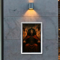 Mihnea the Bad enthroned amid impaled warnings poster 2