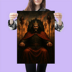 Mihnea the Bad enthroned amid impaled warnings poster 3