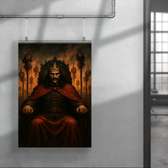 Mihnea the Bad enthroned amid impaled warnings poster 4