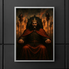 Mihnea the Bad enthroned amid impaled warnings poster 5