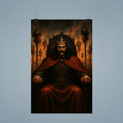 Mihnea the Bad enthroned amid impaled warnings poster 9